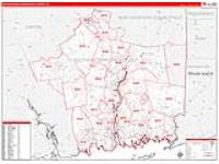 Southeastern Connecticut, Ct Carrier Route Wall Map